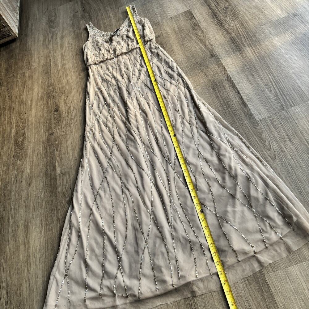 NWT Adriana Papell BHLDN Brooklyn Dress in Taupe Dress 0​​ - Picture 5 of 9